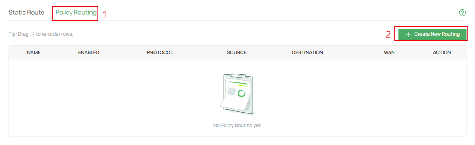 Create new routing.
