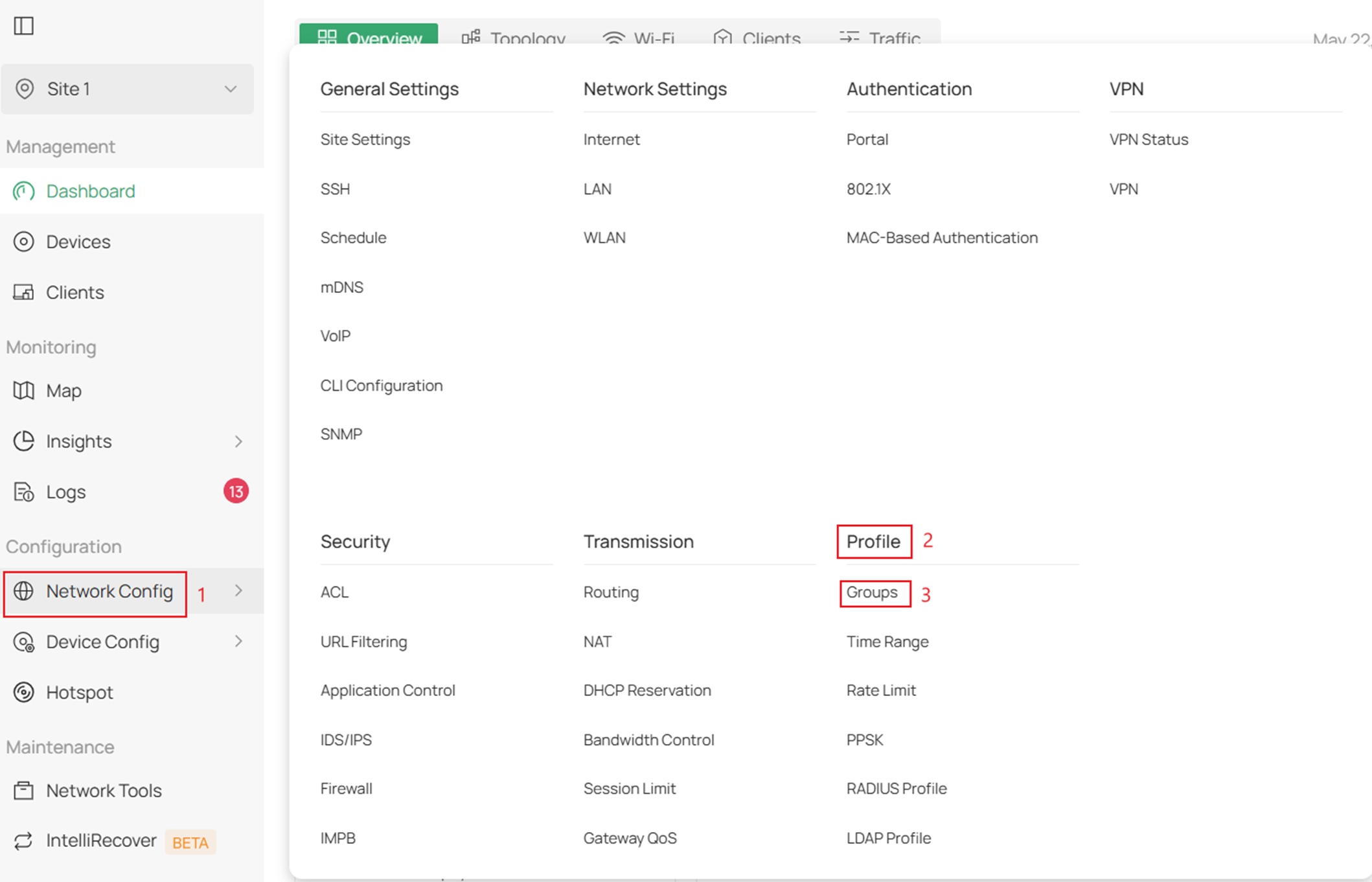 Navigate to groups to create an IP Group for the allowed device.