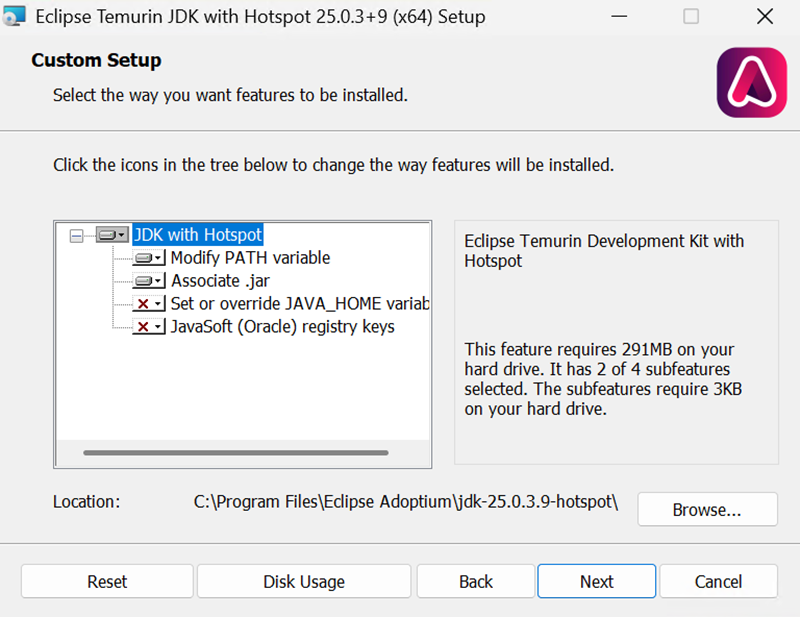 JDK installation page (2).