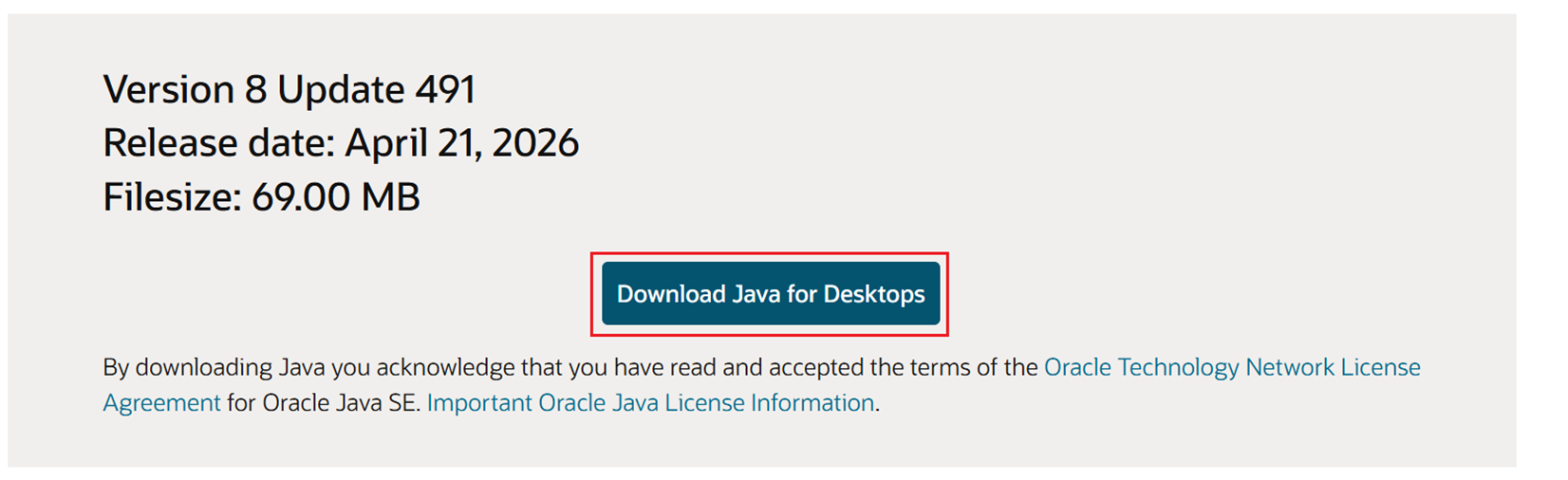 Java download page.