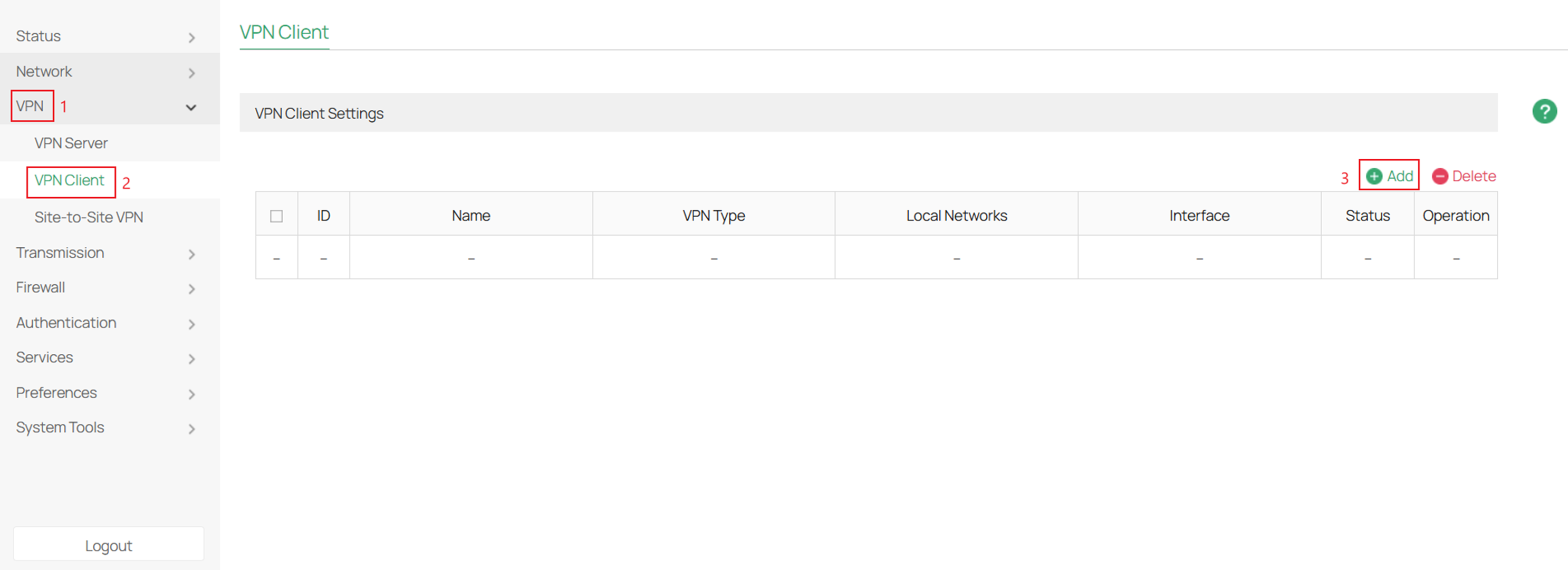 Create an L2TP VPN Client.