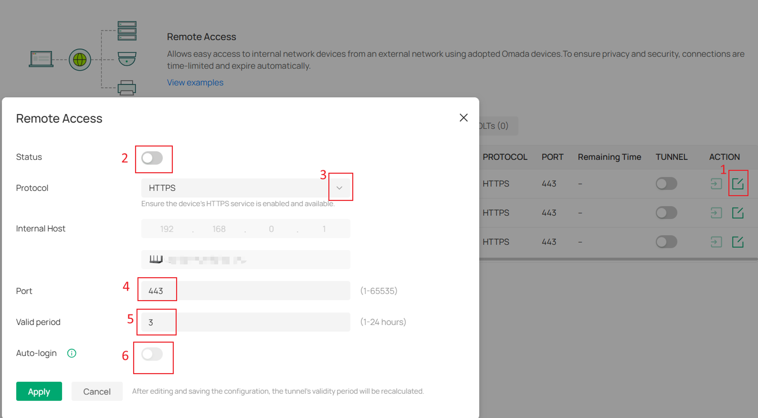 show the editable parameters of the Device tab.