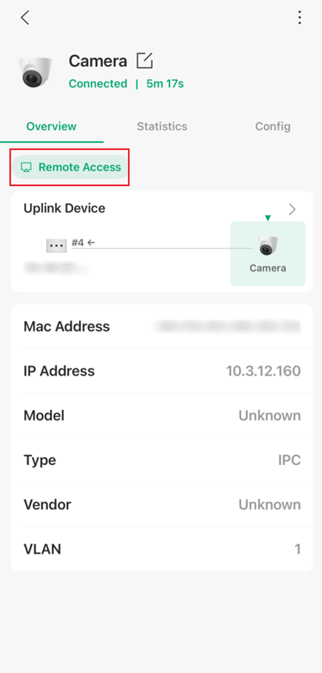 show the location of Remote Access in the client detail page.