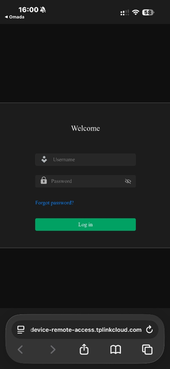 display the device’s web interface in a browser via remote access.
