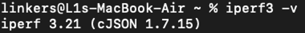 Show iperf version after successful installation.