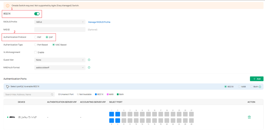 Display the global configuration of 802.1X.