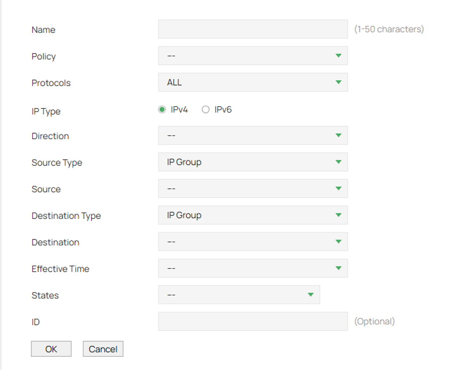Standalone Mode Gateway ACL settings page.