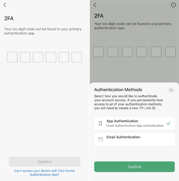 A screenshot showing the behavior of Omada APP.