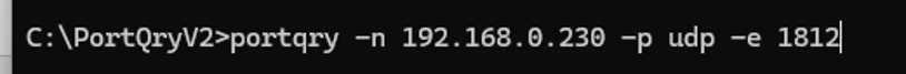 test the portqry command in Windows terminal.