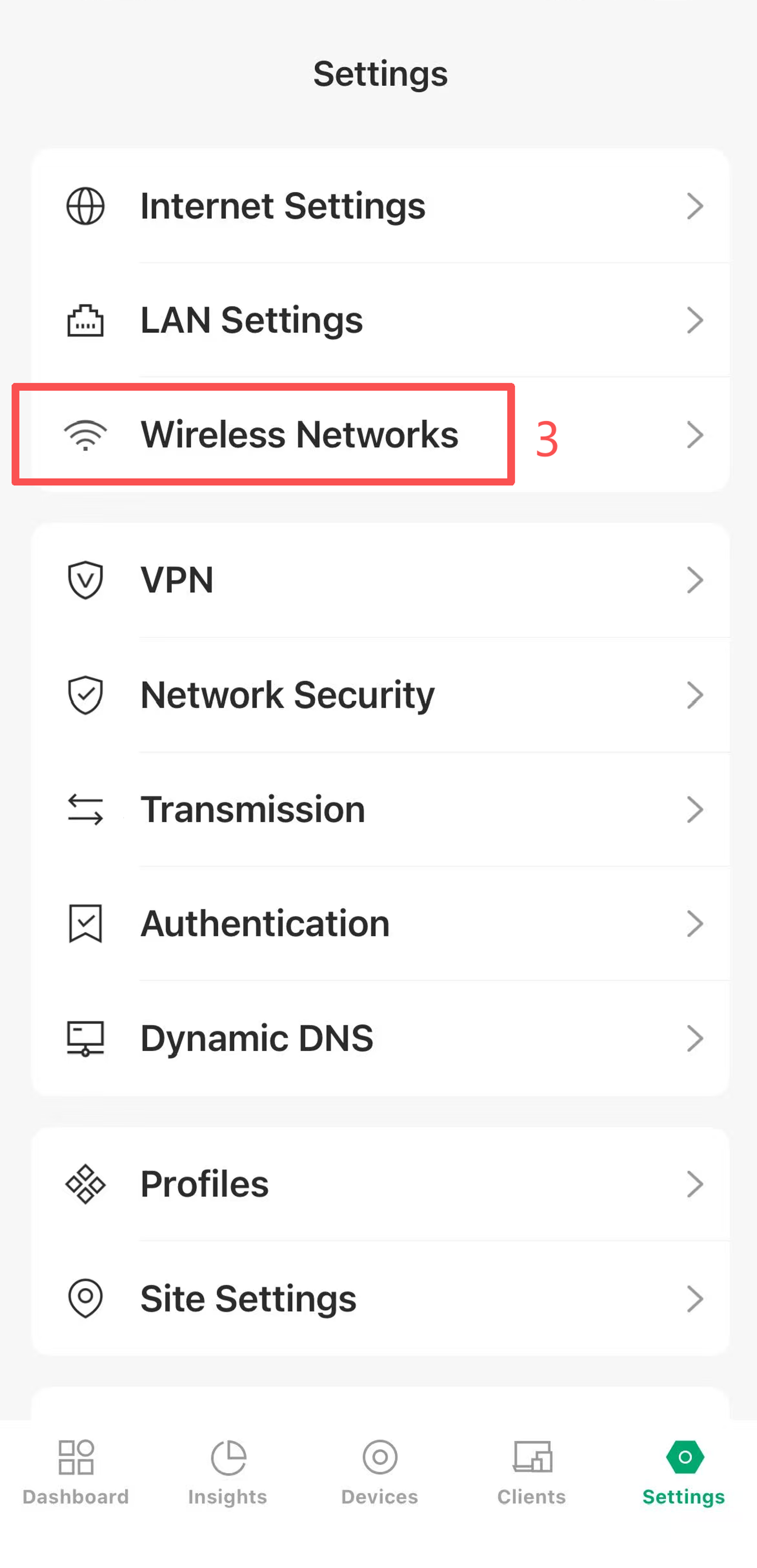 Go to wireless networks in settings page.