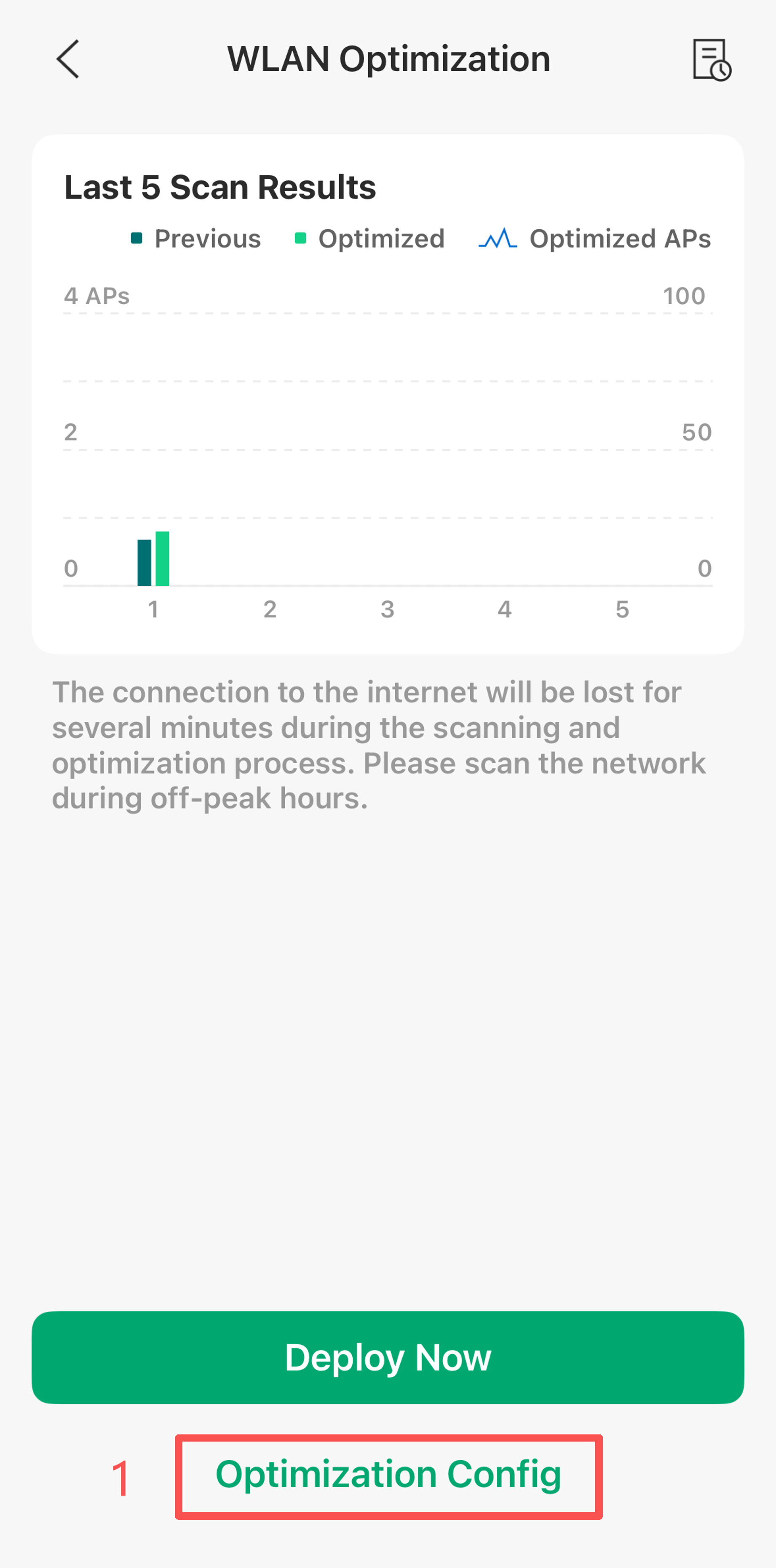 Choose Optimization Config under WLAN optimization page.