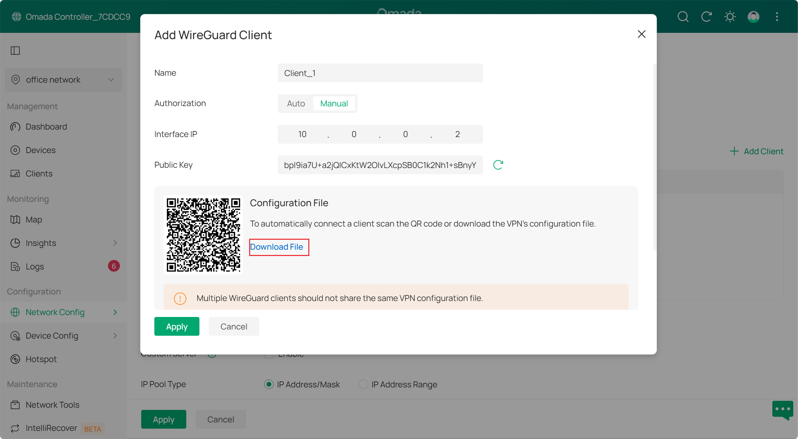 Example of configurations on getting peer configurations in controller mode.
