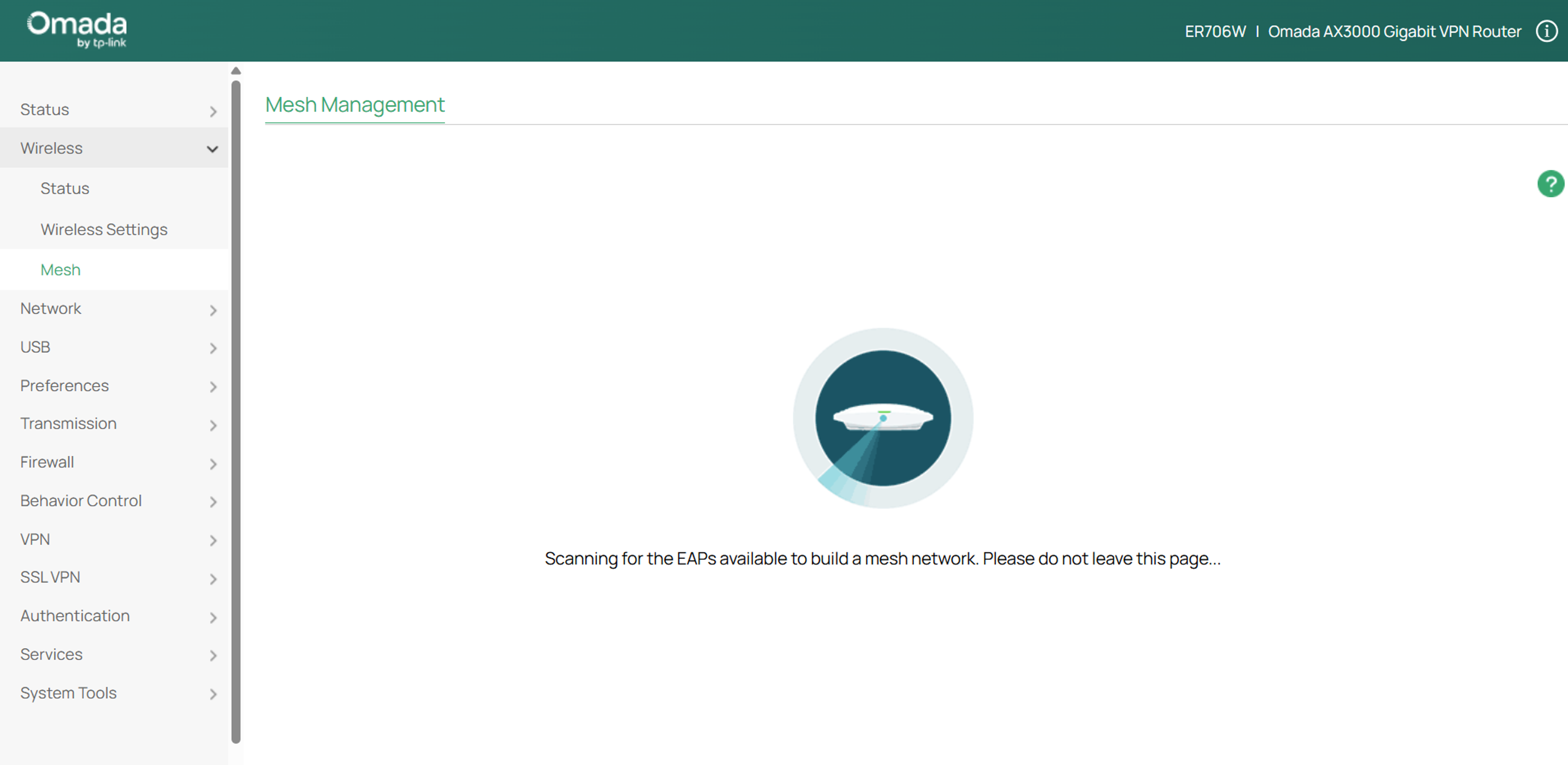 Click Lets Get Started to look for a mesh device.