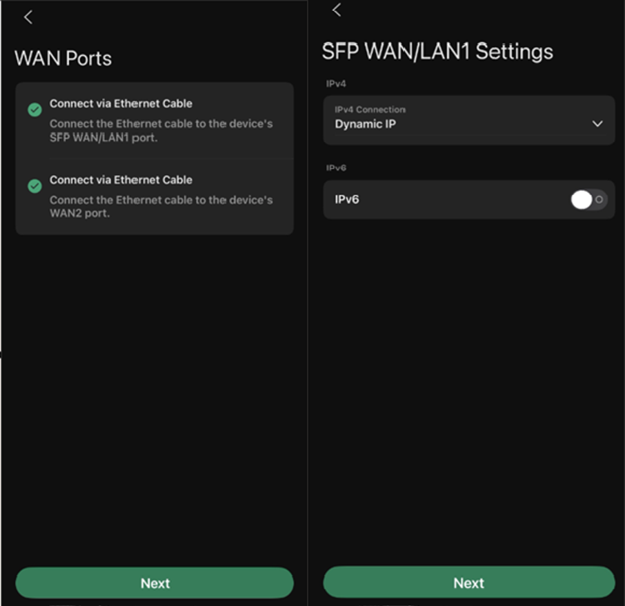 Configure the WAN settings.