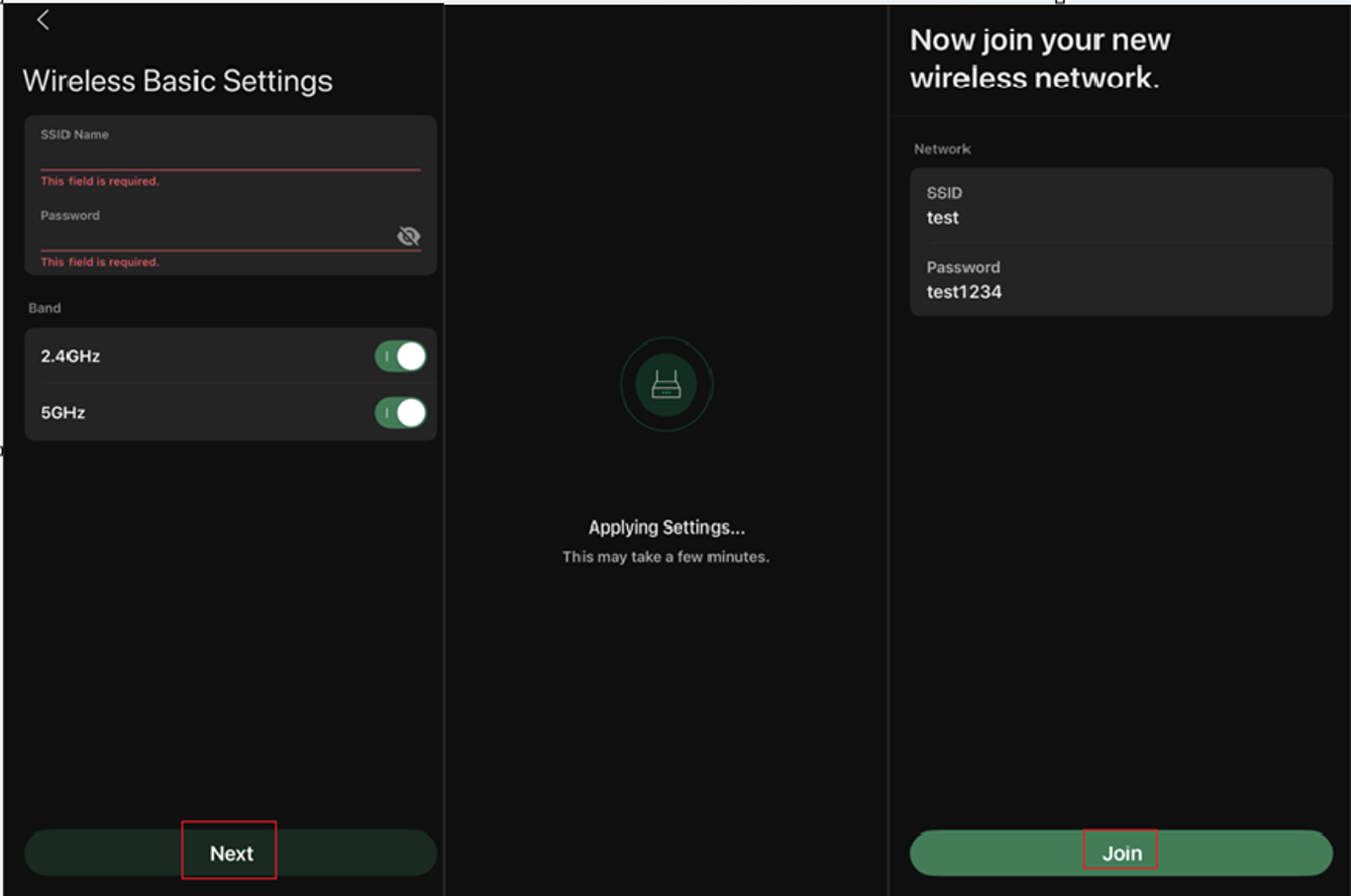 Configure the wireless basic settings.
