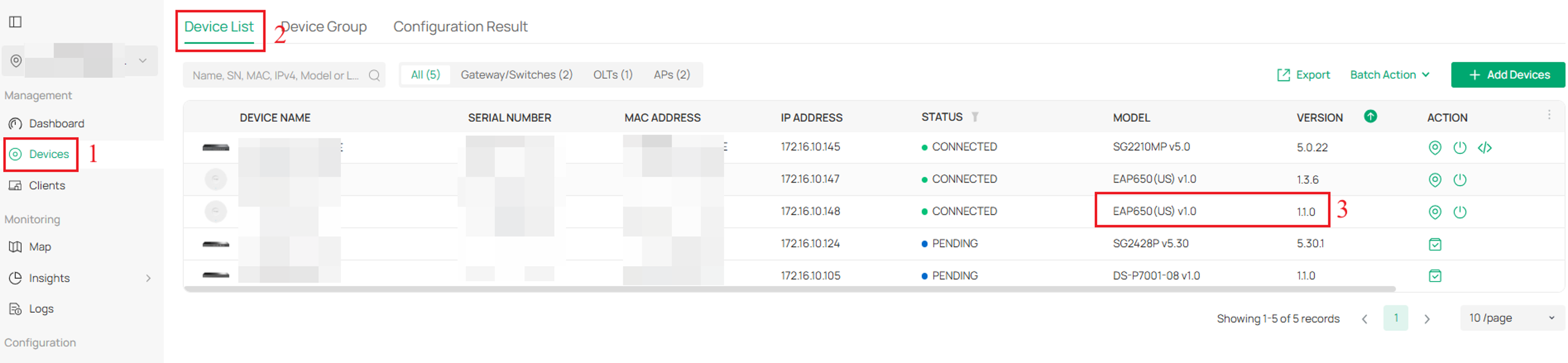 Check the firmware version after the upgrade.