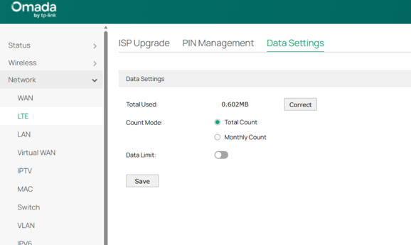 the details of Data Settings configuration.