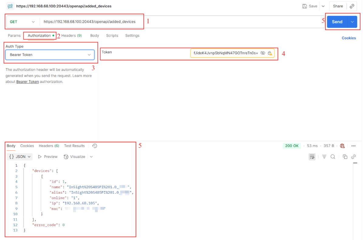 The response body returned by the API call.