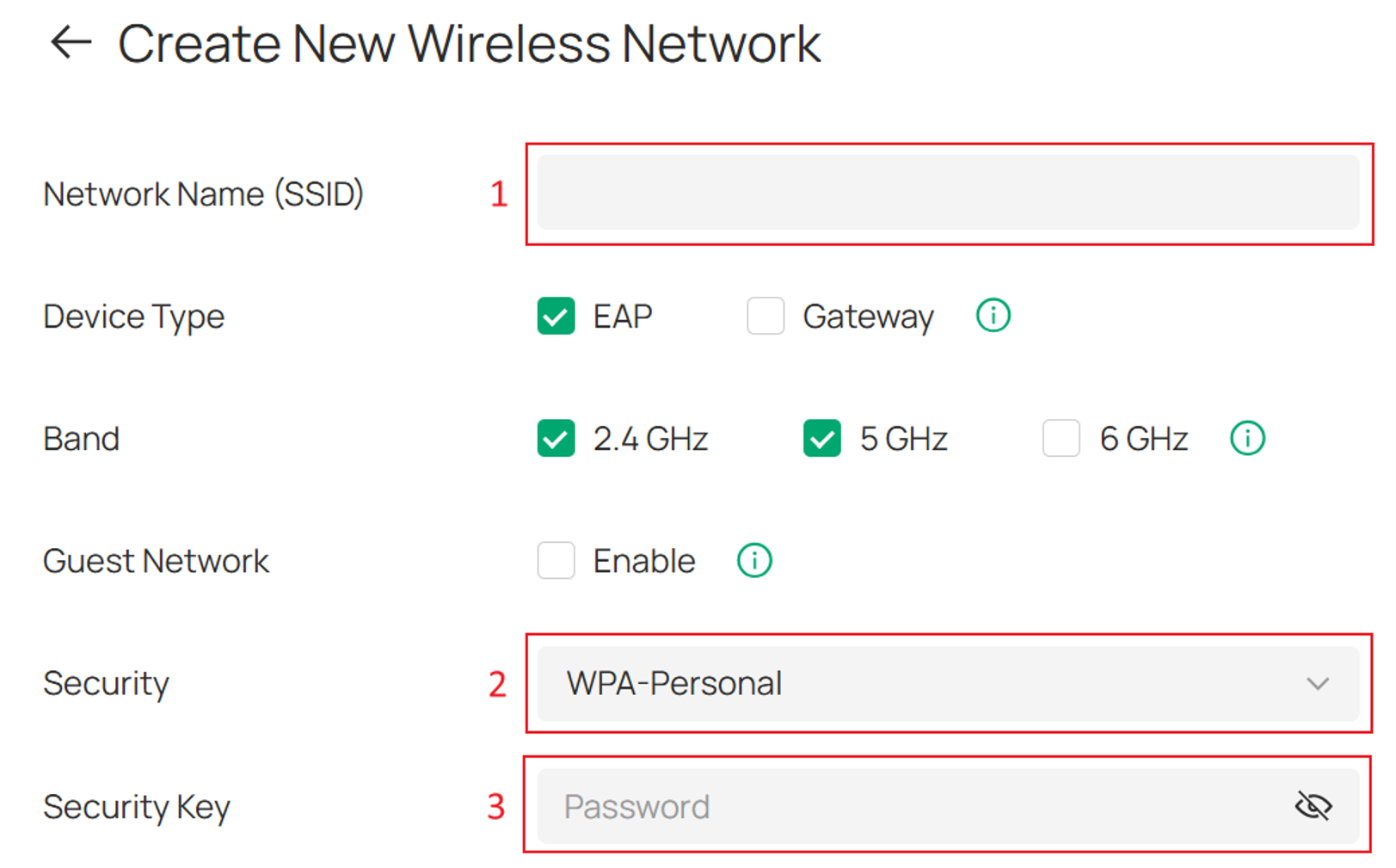 display the SSID Basic Setting page.