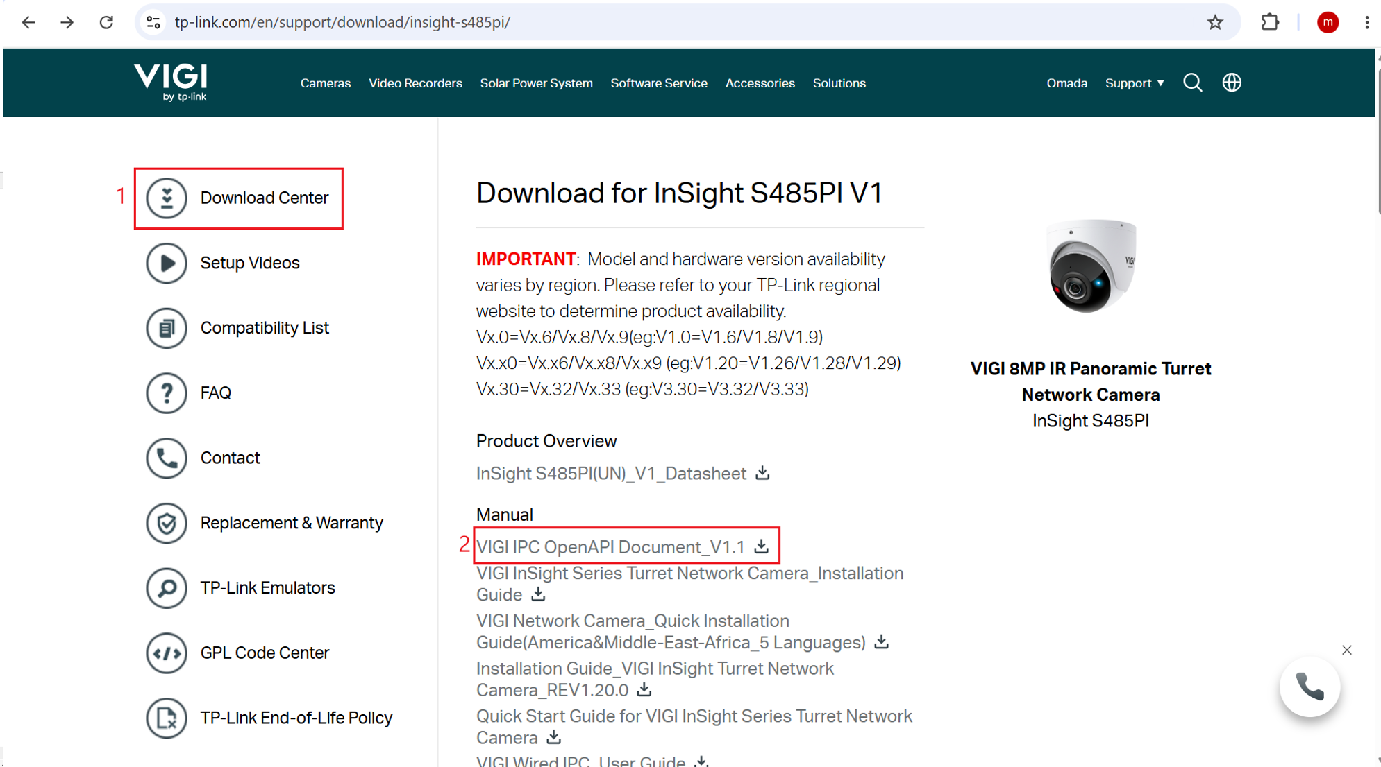 Shows where to find the OpenAPI document.