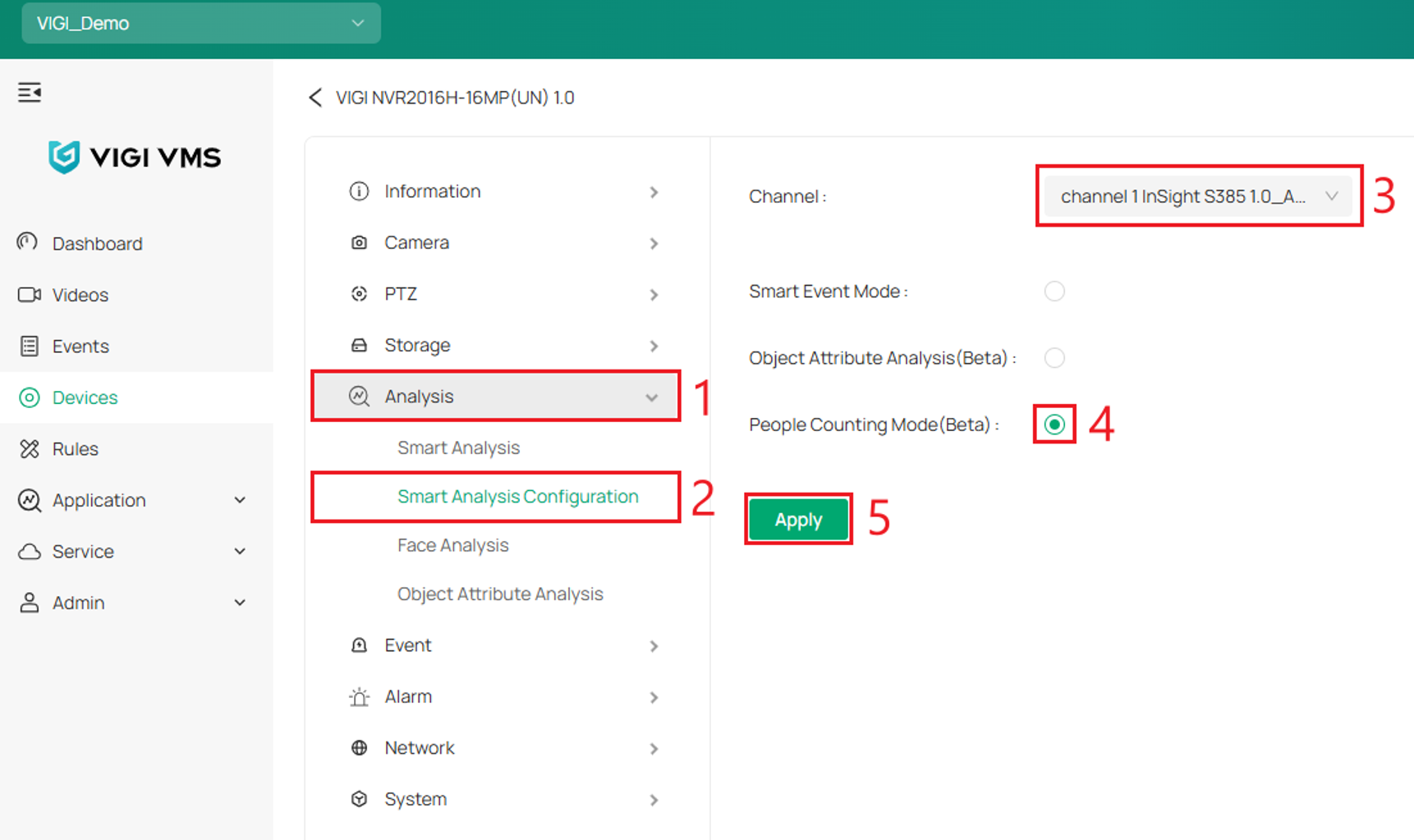 Implement People Counting Feature on NVR.