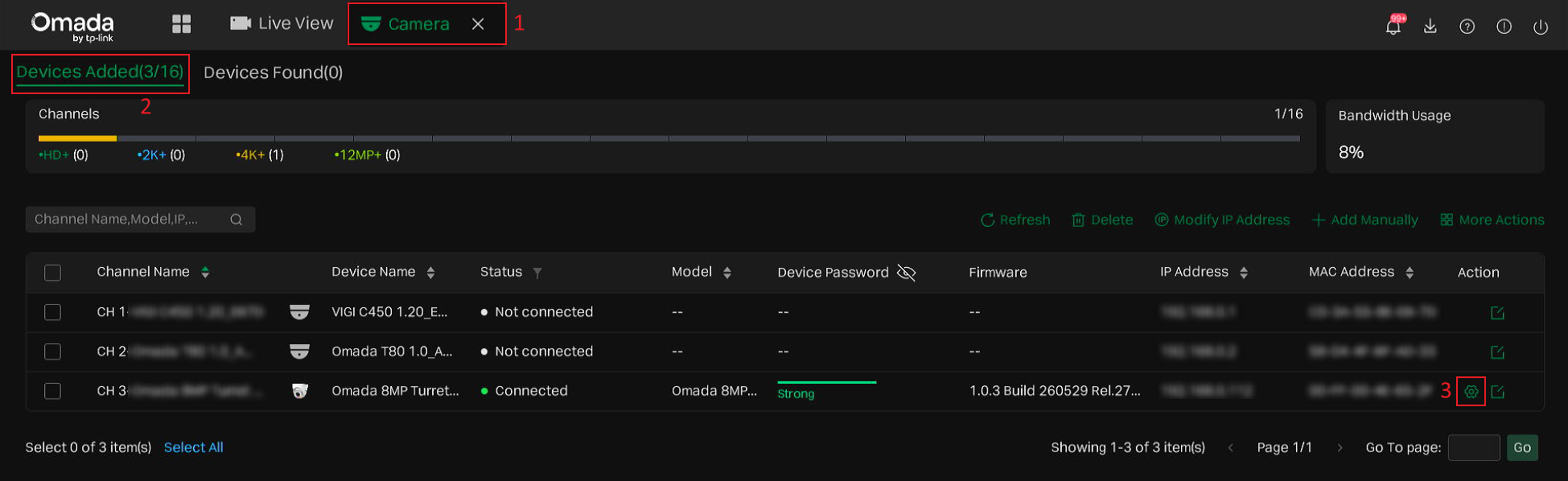 display the Firmware Upgrade page in the Omada NVR GUI.