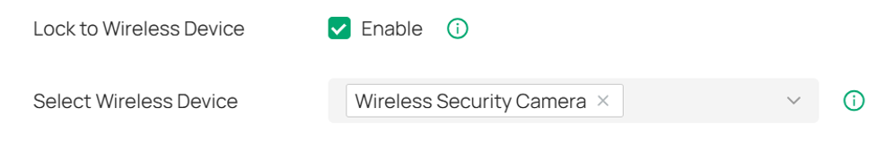 Lock to Wireless Device will prevent clients from roaming.