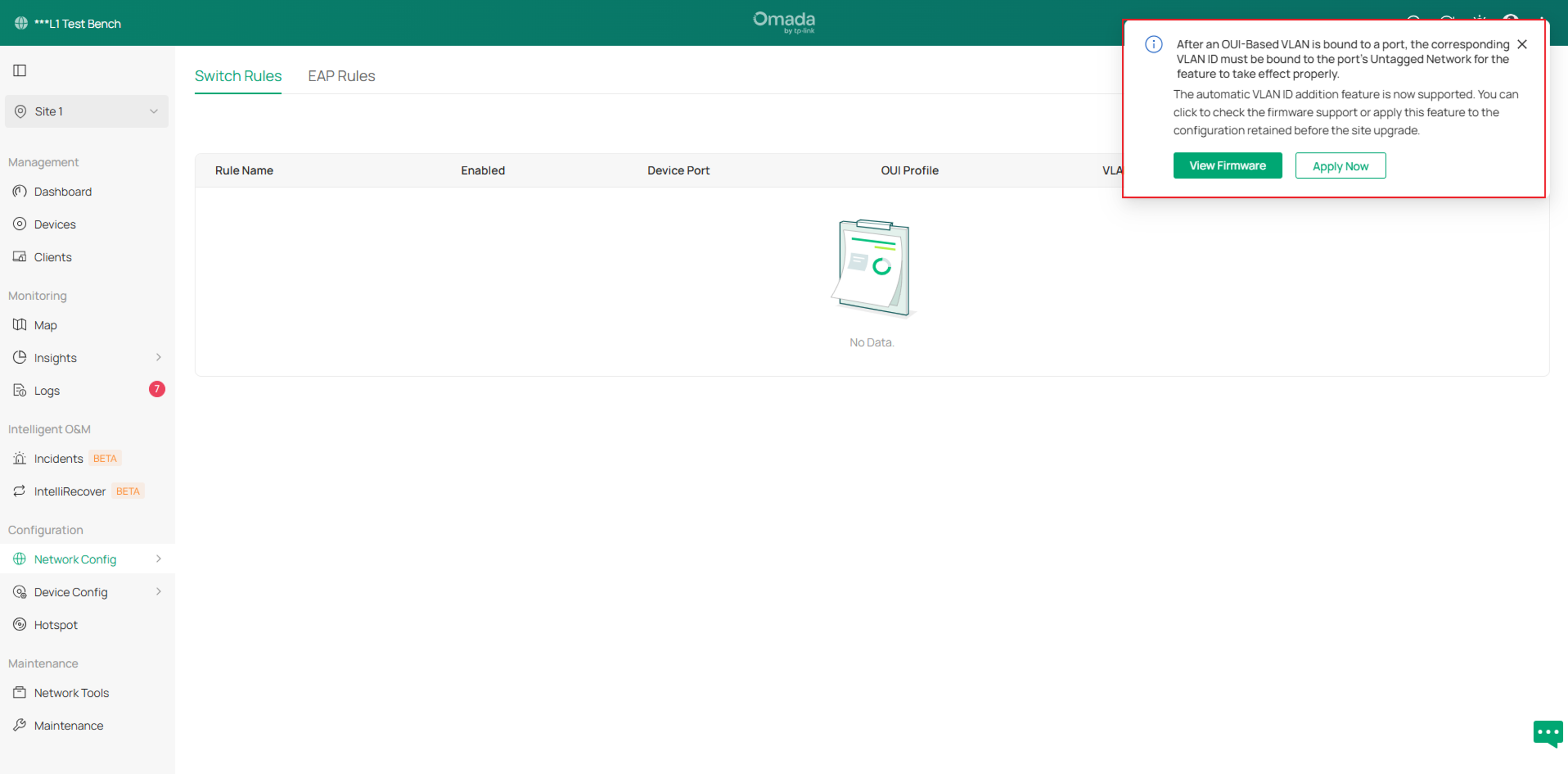 Popup prompt for exisiting Controller Upgraded to v6.3