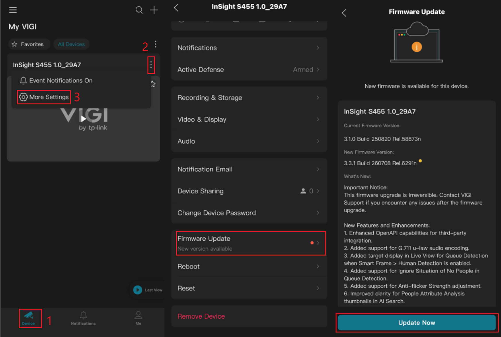 Select the IPC that needs to be upgraded and choose the upgrade method