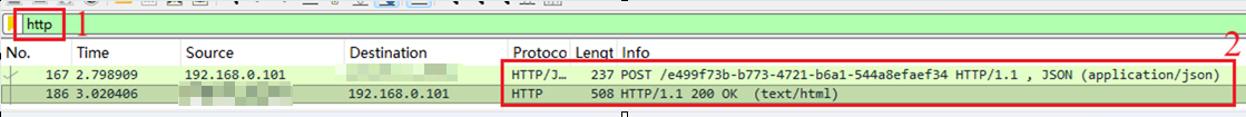 Use http command to filter the packages.