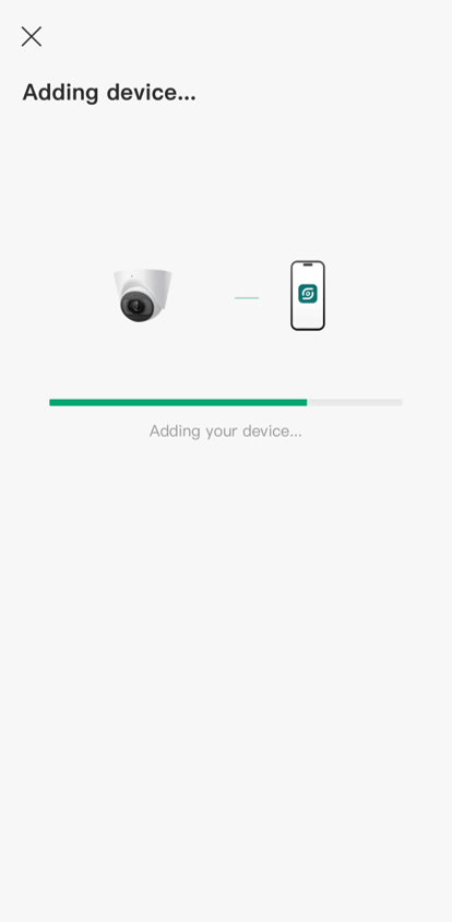 Adding device page on Omada Guard app.