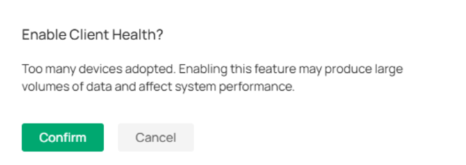 The Controller's confirmation window showing that enabling the feature may affect performance.