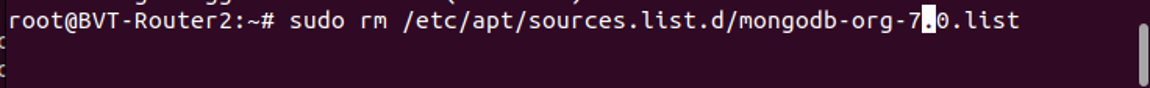 Terminal shows to enter sudo rm /etc/apt/sources.list.d/mongodb-org-7.0.list.