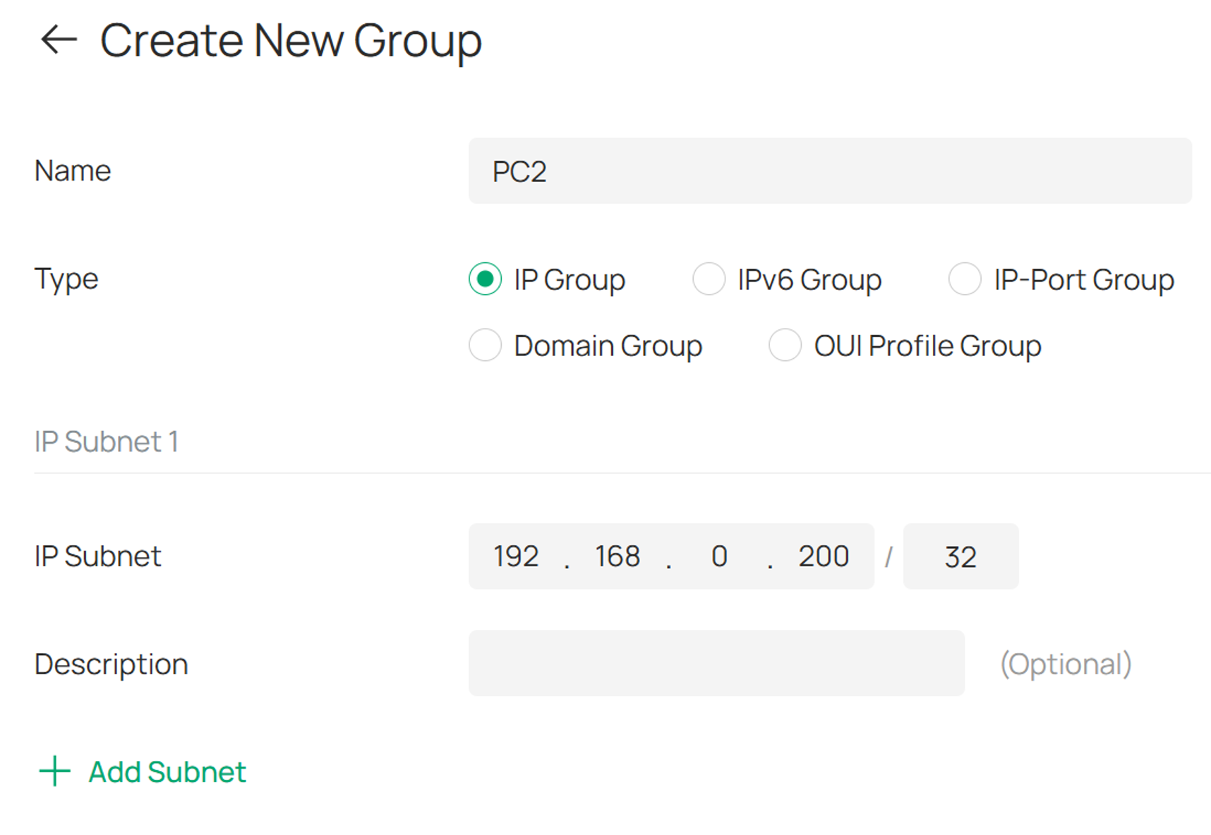 Controller mode creating new IP groups.