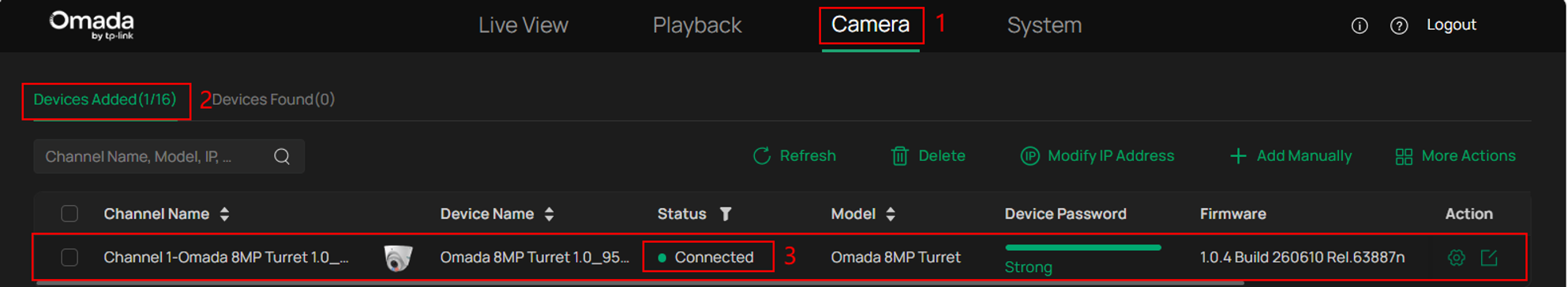 IPC status shown as connected in the NVR Device Added list.