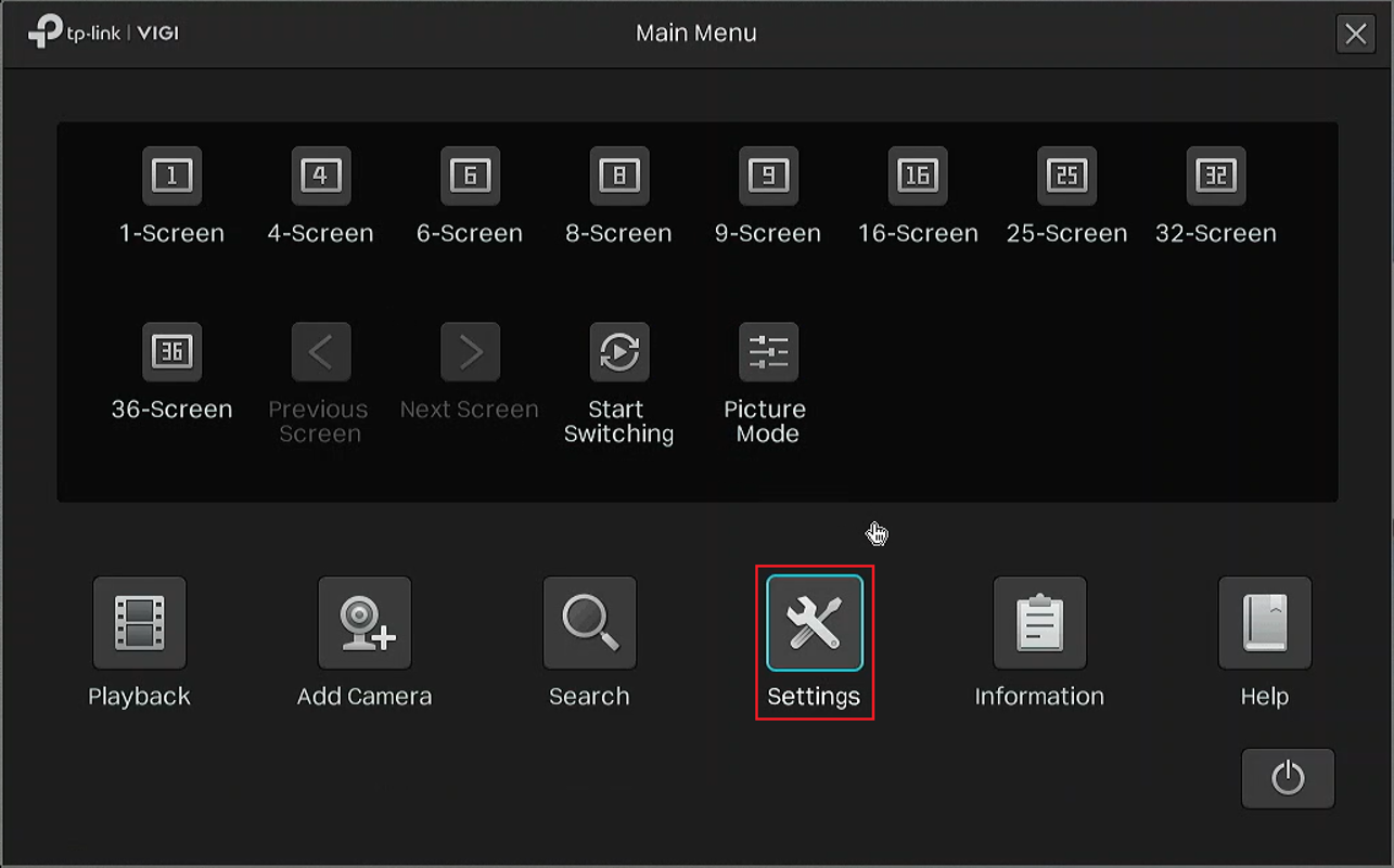 Open Settings from the right-click menu.