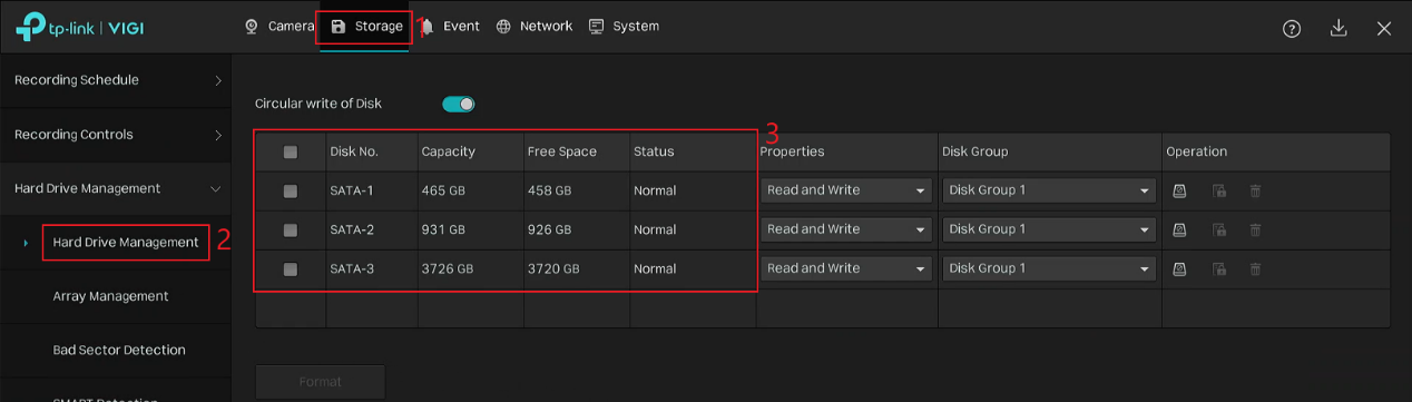 Check the status of the disks used for the RAID array.