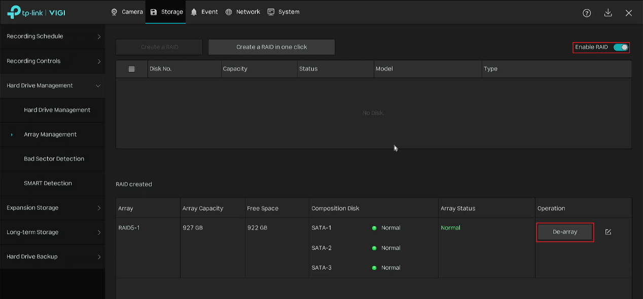 Check the RAID array status. You can also disable RAID or remove the RAID array.