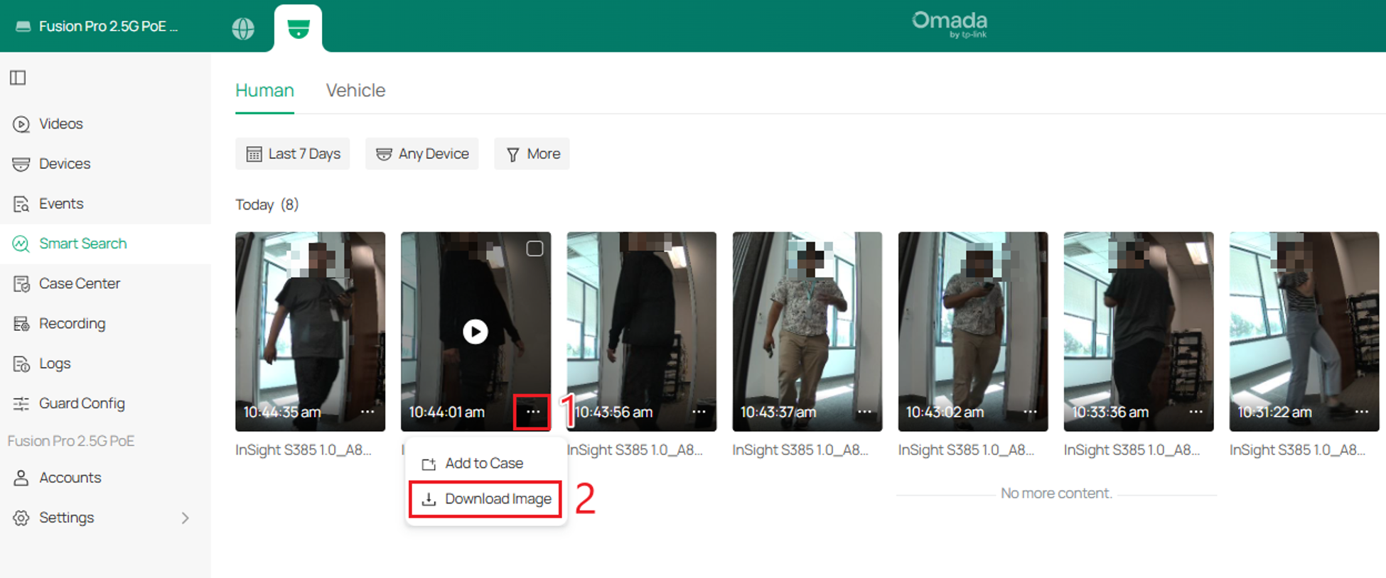 Smart Search result menu showing the Download Image option