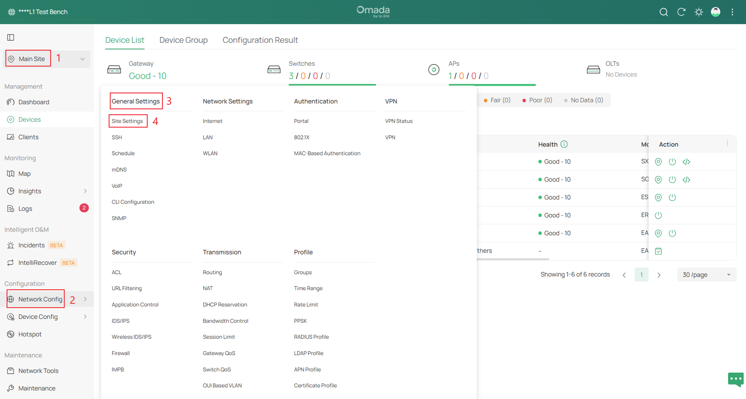 Navigate to the Site Settings.