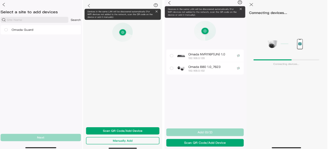 Alt text: Steps to configure NVR.