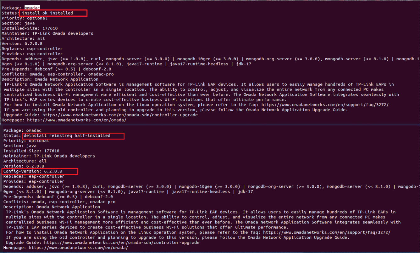Show comparison status.