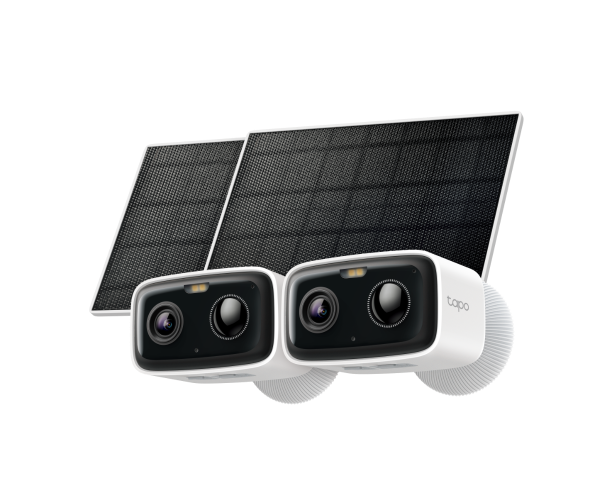 Battery-Powered Security Camera with Solar Panel 