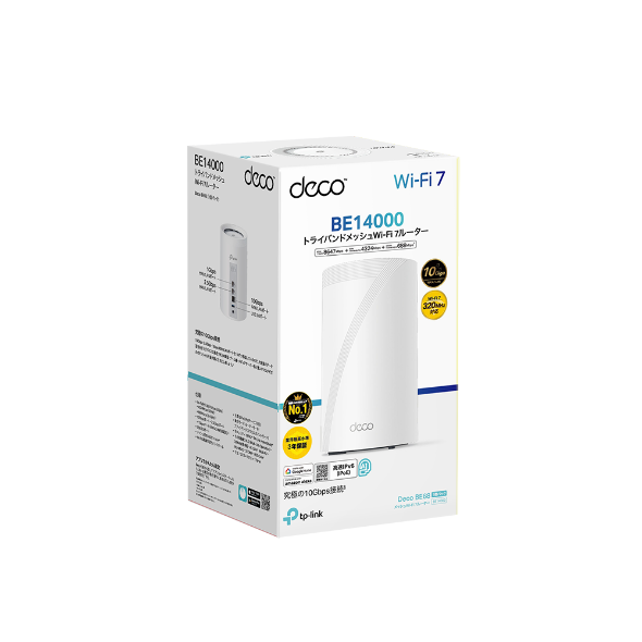 Deco BE68 | BE14000 トライバンドメッシュWi-Fi 7ユニット | TP-Link 日本