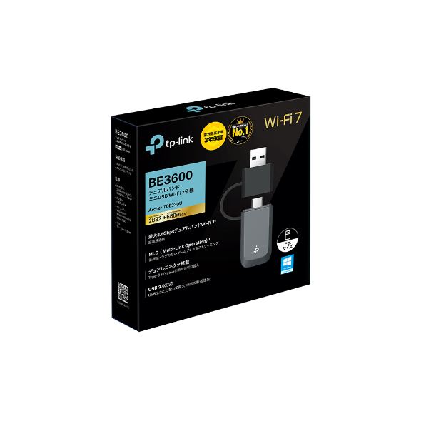 Archer TBE230U | BE3600 デュアルバンド Mini USB Wi-Fi 7子機 | TP 