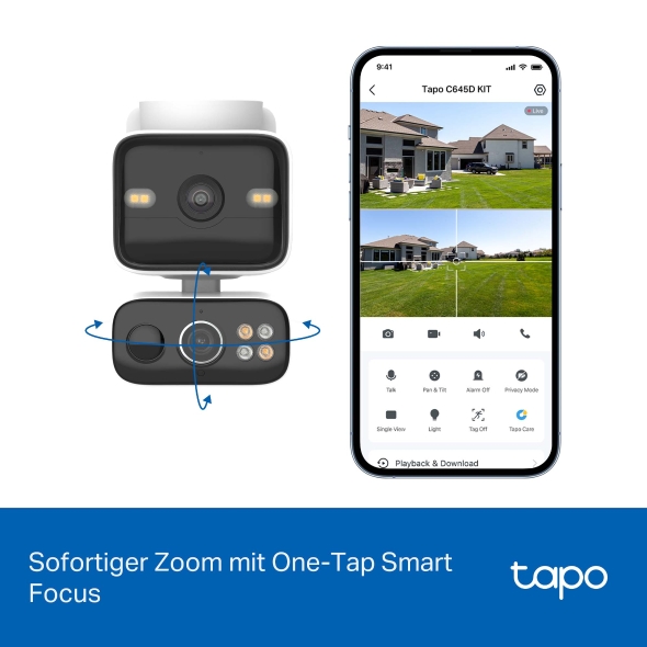 Solarbetriebenes dual lens Pan/Tilt Sicherheitskamera-Kit 10