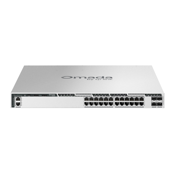 Omada Campus 24-Port Gigabit Stackable L3 Managed PoE+ Switch with 4× 10G Slots 1