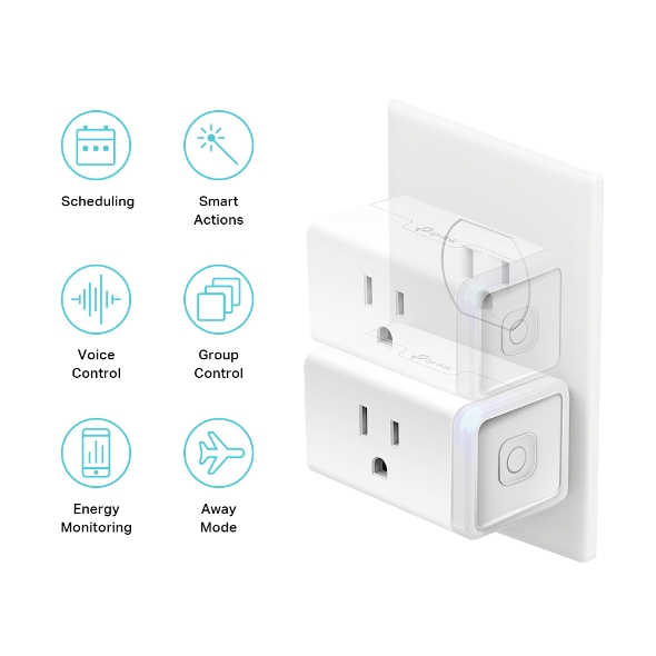 TP-Link Kasa Wi-Fi Smart Plug Slim Edition 2-Pack White - Costless