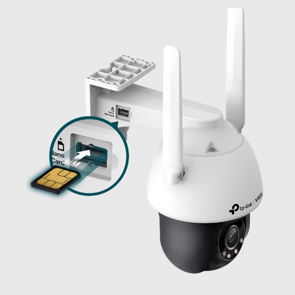 VIGI 4MP Outdoor Full-Color 4G Pan Tilt Network Camera