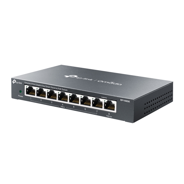 Omada 8-Port Gigabit Easy Smart Reverse PoE Switch
